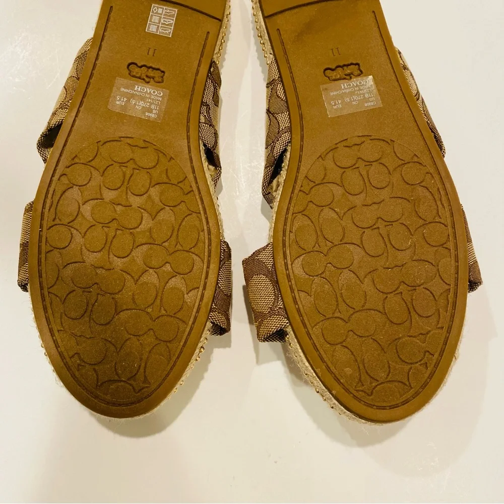 Coach Charli Espadrille Slides Size 11 - Picture 13 of 13